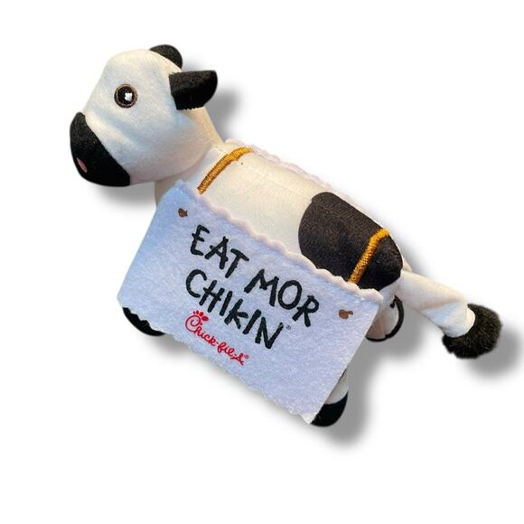 Chick-fil-A Plush Cow Eat Mor Chikin Summer Trend Setter Stuffed 5" 10" Lot of 2 - Picture 12 of 15